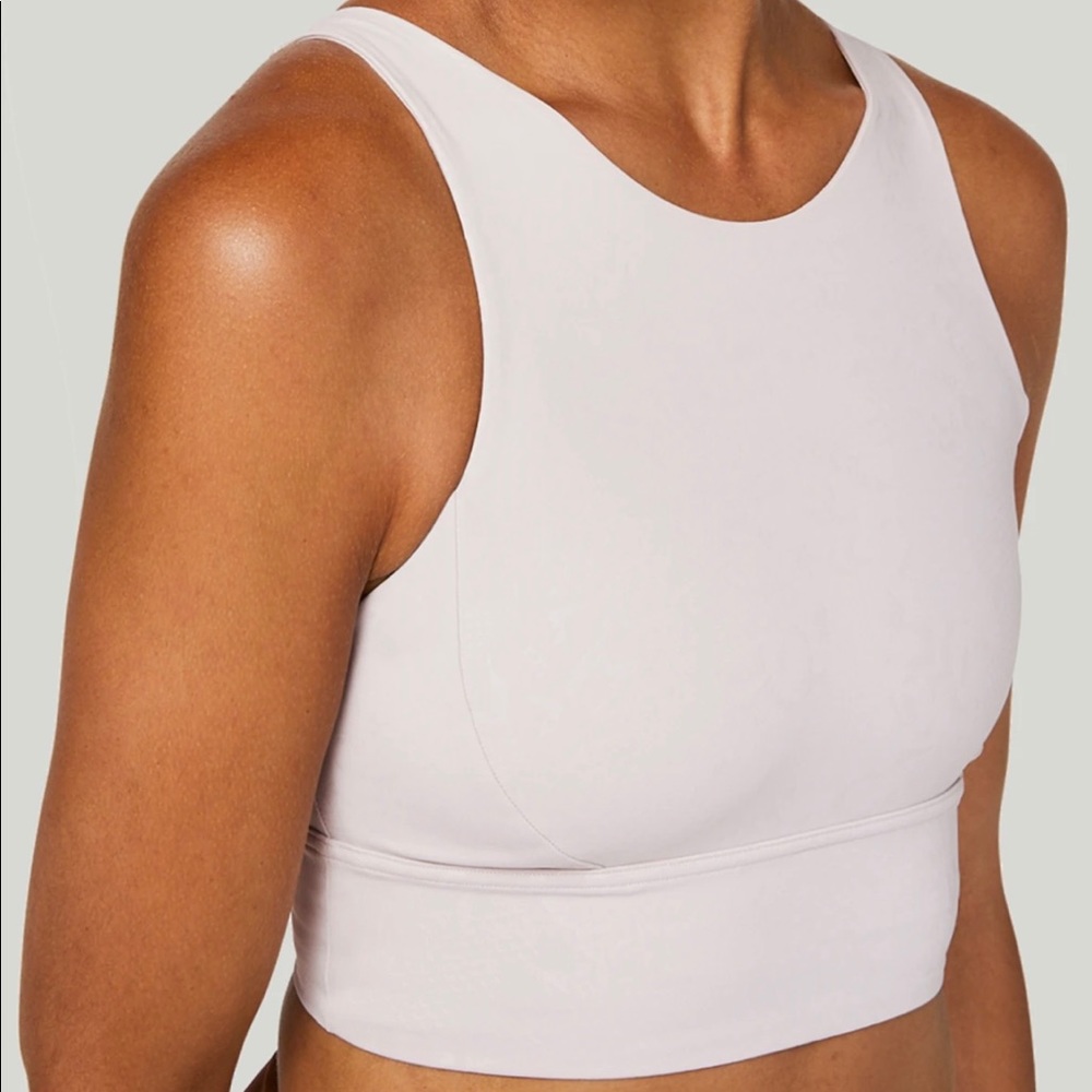 LULULEMON X BARRY'S LIGHT CHROME STRONGER AS ONE LONG LINE BRA